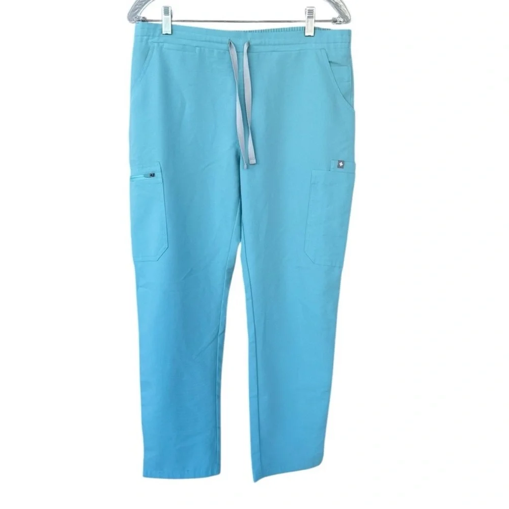 FIGS Women’s Scrub Pants - Size Medium Petite - Light Blue